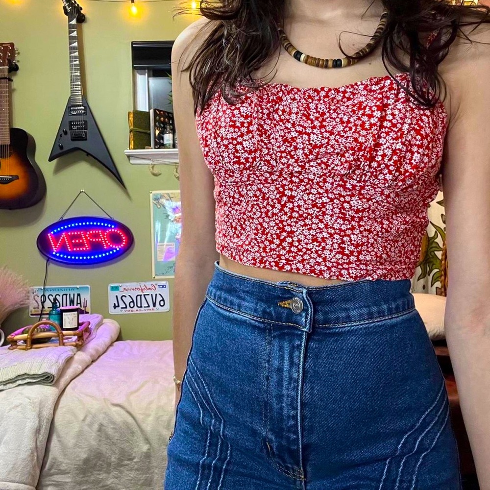 Y2K FLORAL TOP❤️🥀